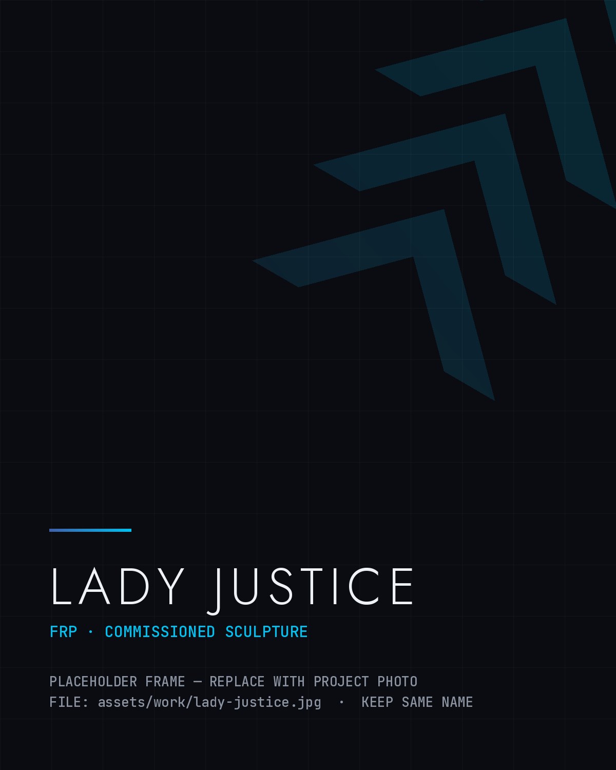 Lady Justice — commissioned FRP sculpture