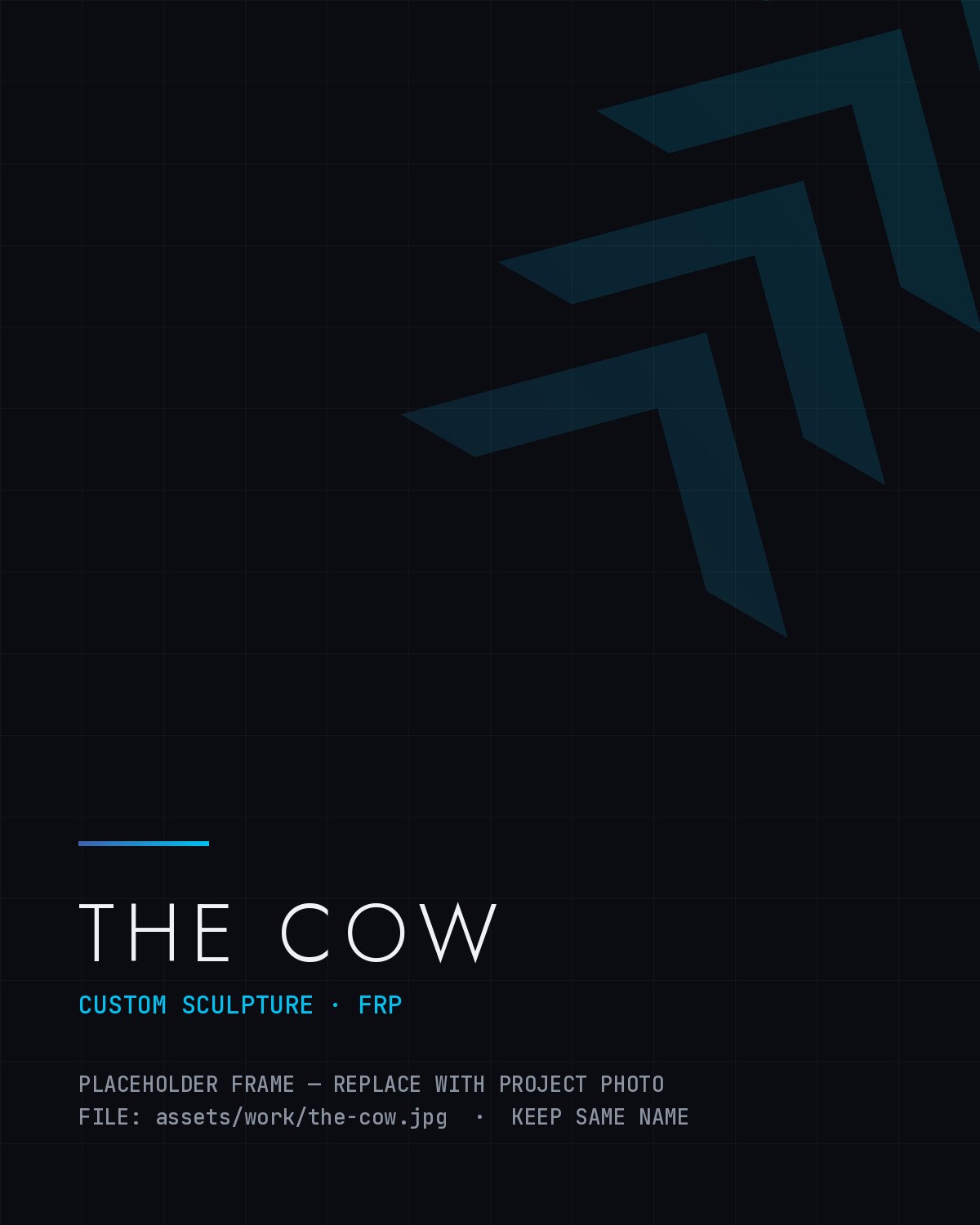 The Cow — custom FRP sculpture