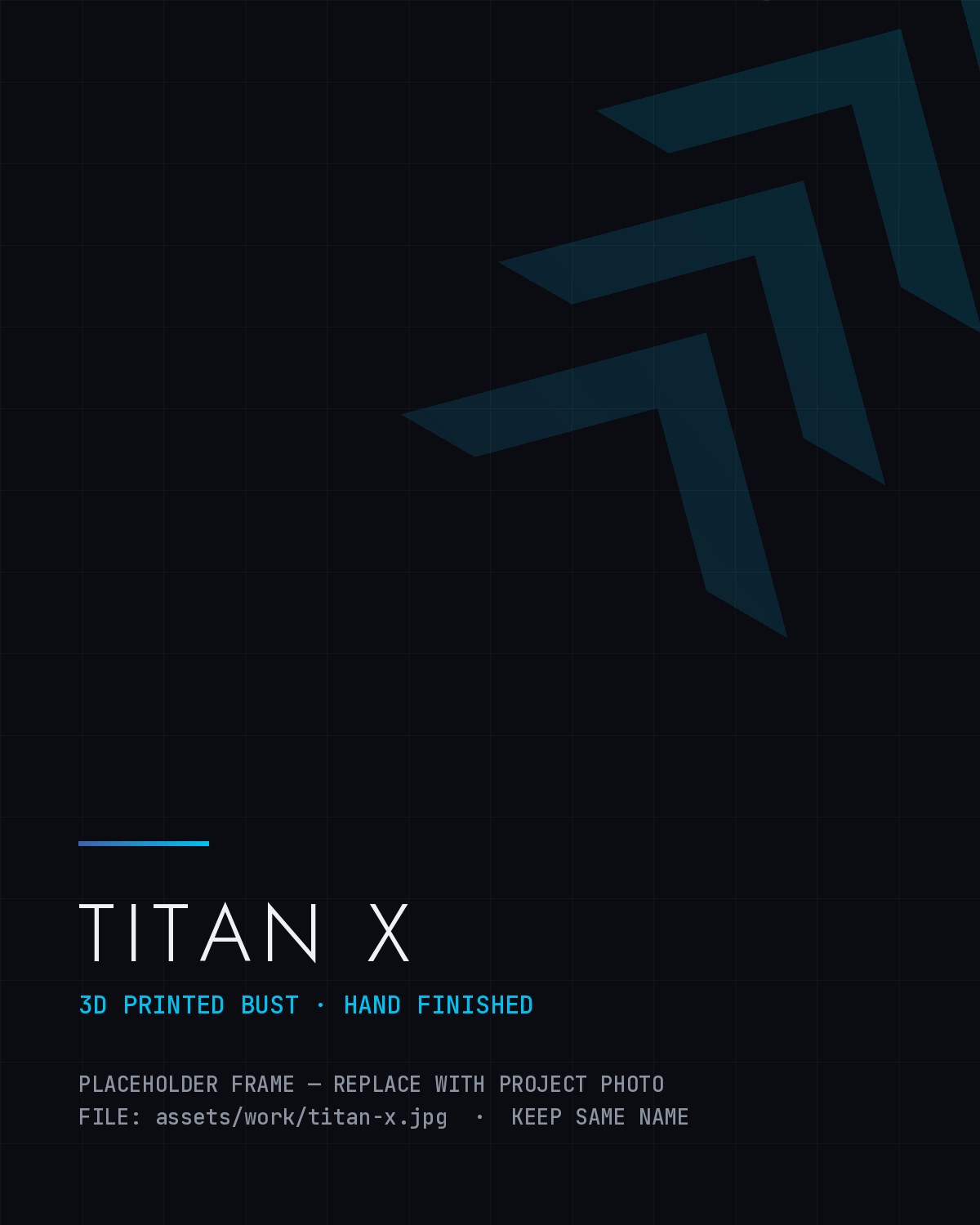 Titan X — 3D printed and hand finished bust